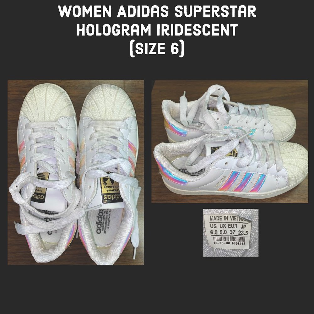 Women Adidas Superstar Hologram Iridescent